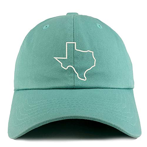 Trendy Apparel Shop Texas Outline Solid Adjustable Unstructured Dad Hat