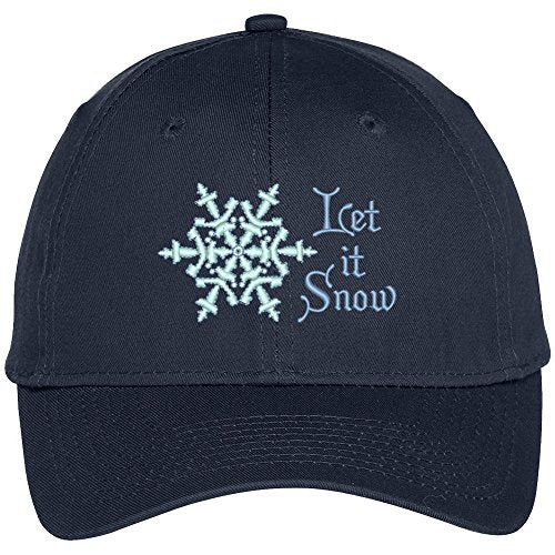 Trendy Apparel Shop Let It Snow Embroidered Adjustable Baseball Cap