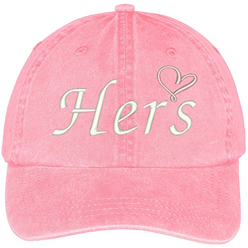 Trendy Apparel Shop Heart Embroidered Washed Soft Cotton Adjustable Baseball Cap