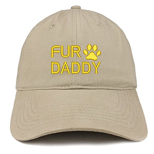 Trendy Apparel Shop Fur Daddy Paw Print Embroidered Soft Cotton Dad Hat