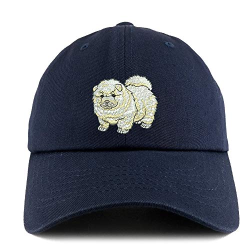 Trendy Apparel Shop Chow Chow Dog Embroidered Low Profile Soft Cotton Dad Hat Cap