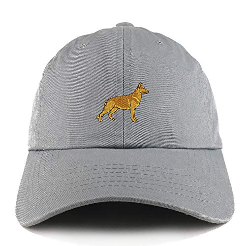 Trendy Apparel Shop German Shepherd Dog Embroidered Low Profile Soft Cotton Dad Hat Cap