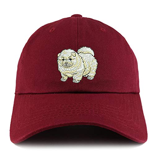 Trendy Apparel Shop Chow Chow Dog Embroidered Low Profile Soft Cotton Dad Hat Cap