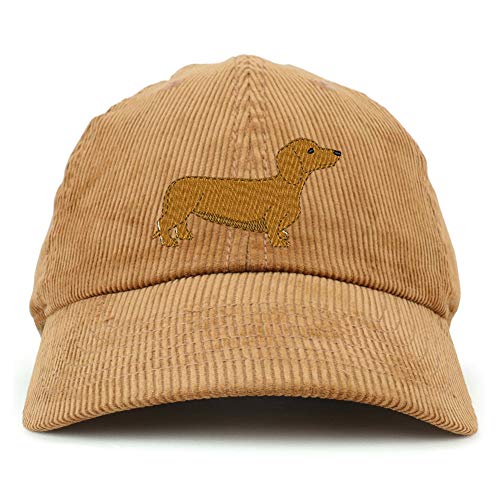 Trendy Apparel Shop Dachshund Dog Cotton Corduroy Unstructured Baseball Cap