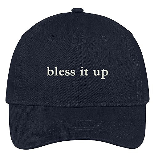 Trendy Apparel Shop Bless It Up Embroidered 100% Quality Brushed Cotton Baseball Cap