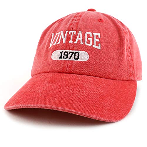 Trendy Apparel Shop 50th Birthday Vintage 1971 Washed Cotton Adjustable Cap