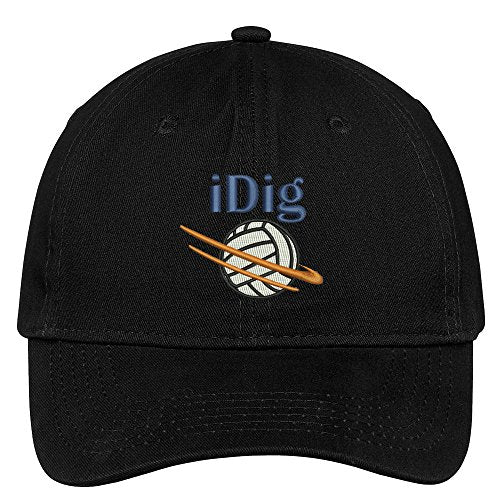 Trendy Apparel Shop Idig Volleyball Embroidered Soft Crown 100% Brushed Cotton Cap