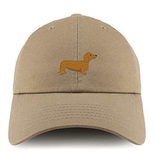 Trendy Apparel Shop Dachshund Dog Embroidered Low Profile Soft Cotton Dad Hat Cap