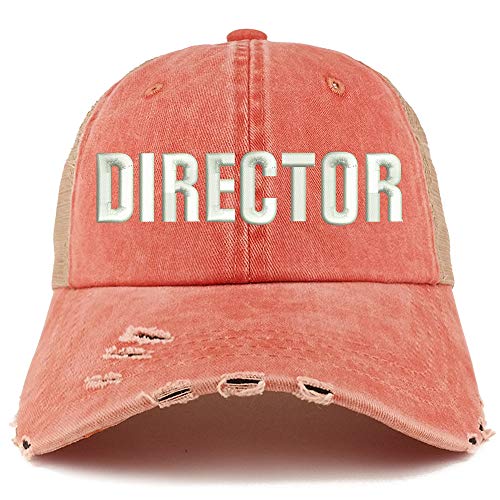 Trendy Apparel Shop Director Embroidered Washed Front Frayed Bill Cap