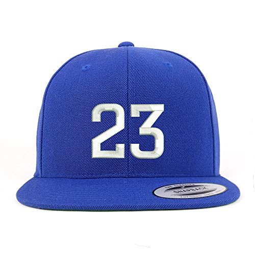 Trendy Apparel Shop Number 23 Embroidered Snapback Flatbill Baseball Cap