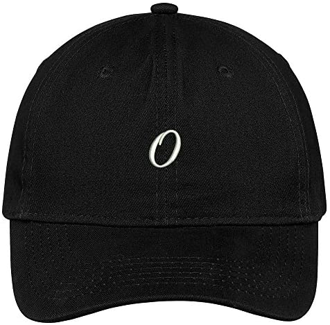 Trendy Apparel Shop Letter O Small Script Font Embroidered Adjustable Cotton Cap