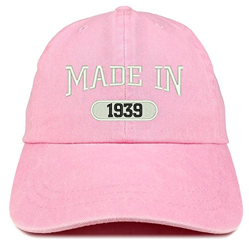 Trendy Apparel Shop Made in 1939 Embroidered 82nd Birthday Washed Baseball Cap