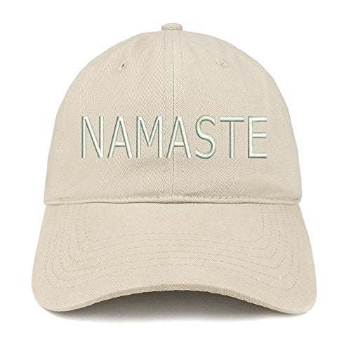 Trendy Apparel Shop Namaste Embroidered Low Profile Soft Cotton Baseball Cap