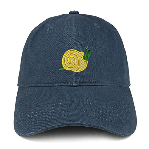 Trendy Apparel Shop Snail Embroidered Low Profile Soft Cotton Baseball Cap