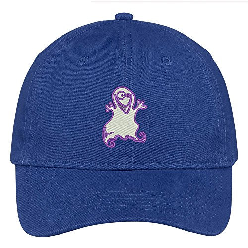 Trendy Apparel Shop Ghost Embroidered Halloween Themed Cotton Baseball Cap