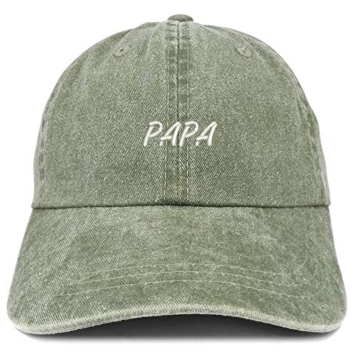 Trendy Apparel Shop Papa Embroidered Washed Low Profile Cap