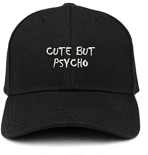 Trendy Apparel Shop Cute But Psycho Small Embroidered Youth Size Kids Structured Baseball Cap