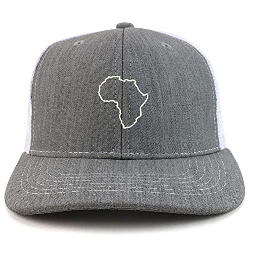 Trendy Apparel Shop Africa Map Outline Two Tone Mesh Back Trucker Baseball Cap