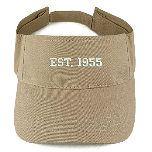 Trendy Apparel Shop EST 1955 Embroidered - 66th Birthday Gift Summer Adjustable Visor