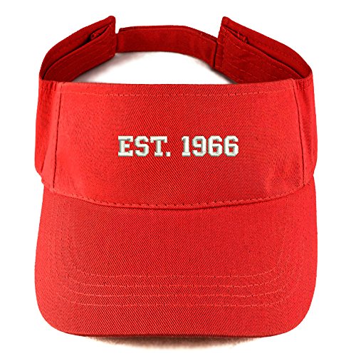 Trendy Apparel Shop EST 1966 Embroidered - 55th Birthday Gift Summer Adjustable Visor