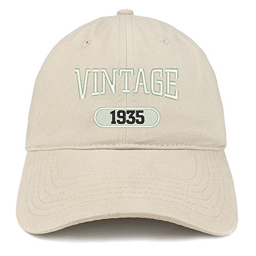 Trendy Apparel Shop Vintage 1935 Embroidered 86th Birthday Relaxed Fitting Cotton Cap