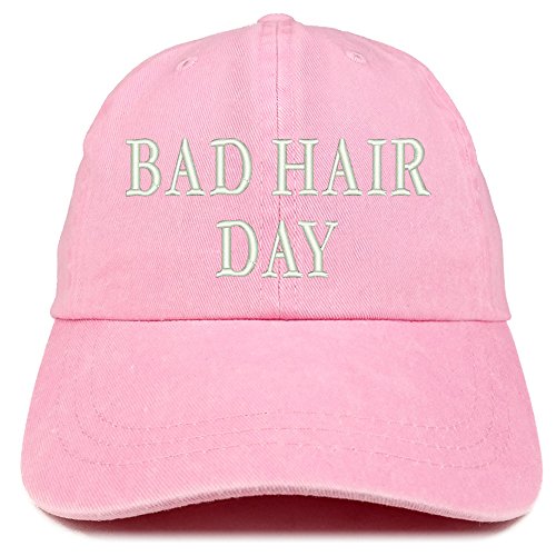 Trendy Apparel Shop Bad Hair Day Embroidered 100% Cotton Baseball Cap