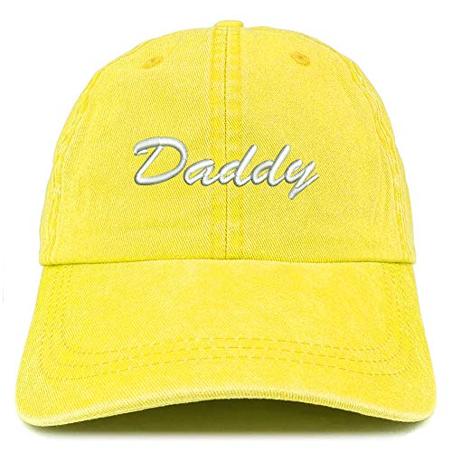 Trendy Apparel Shop Daddy Script Font Embroidered Low Profile Washed Cotton Cap