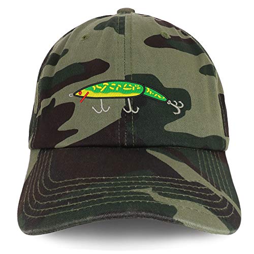 Trendy Apparel Shop Fishing Lure Embroidered Unstructured Cotton Dad Hat