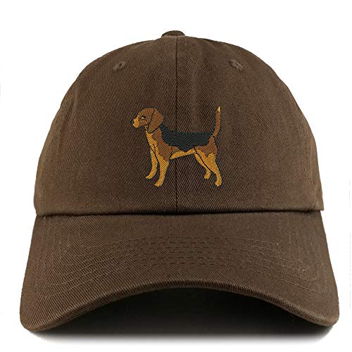 Trendy Apparel Shop Beagle Dog Embroidered Low Profile Soft Cotton Dad Hat Cap