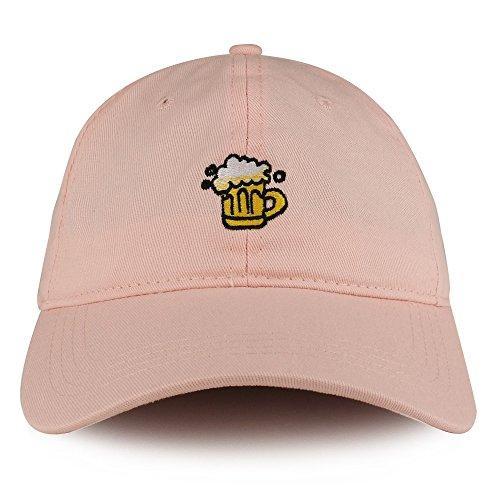 Trendy Apparel Shop Beer Emoticon Design Embroidered Cotton Unstructured Dad Hat