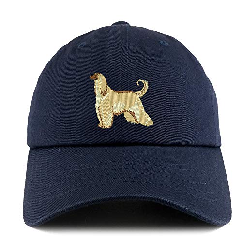 Trendy Apparel Shop Afghan Hound Dog Embroidered Low Profile Soft Cotton Dad Hat Cap