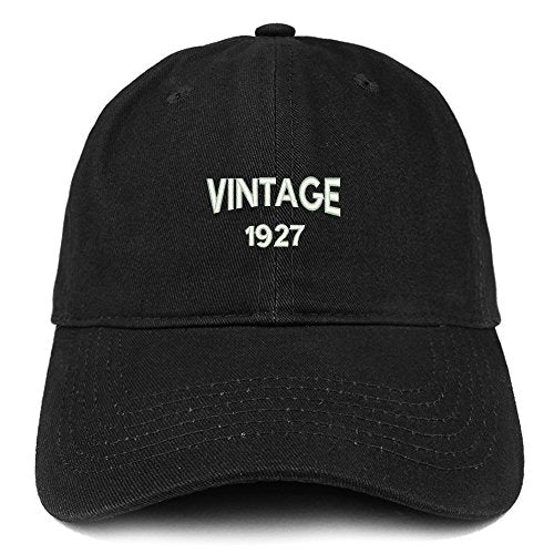 Trendy Apparel Shop Small Vintage 1927 Embroidered 94th Birthday Adjustable Cotton Cap