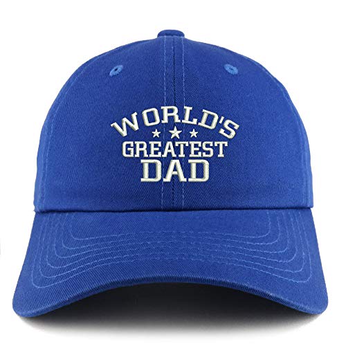 Trendy Apparel Shop World's Greatest Dad Solid Adjustable Unstructured Dad Hat