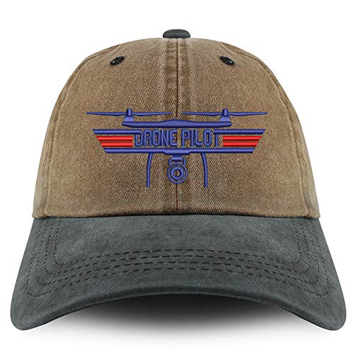 Trendy Apparel Shop Drone Top Gun Pilot Embroidered Pigment Dyed Unstructured Cap