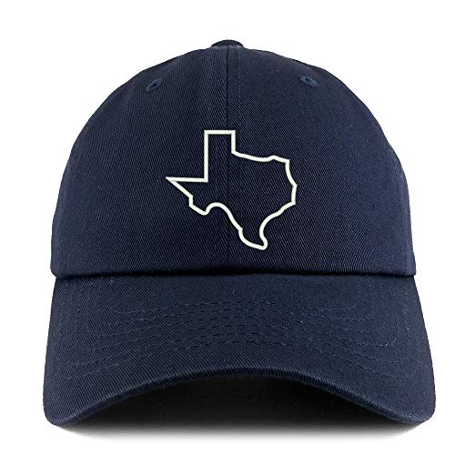 Trendy Apparel Shop Texas Outline Solid Adjustable Unstructured Dad Hat