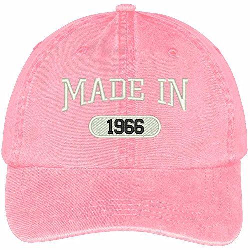 Trendy Apparel Shop 53rd Birthday - Made in 1966 Embroidered Low Profile Washed Cotton Baseball Cap