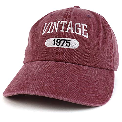 Trendy Apparel Shop 45th Birthday Vintage 1976 Washed Cotton Adjustable Cap