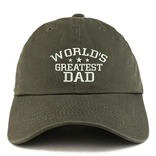 Trendy Apparel Shop World's Greatest Dad Solid Adjustable Unstructured Dad Hat