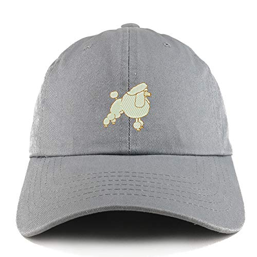 Trendy Apparel Shop Poodle Dog Embroidered Low Profile Soft Cotton Dad Hat Cap