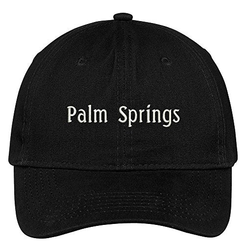 Trendy Apparel Shop Palm Springs City Embroidered Low Profile 100% Cotton Adjustable Cap