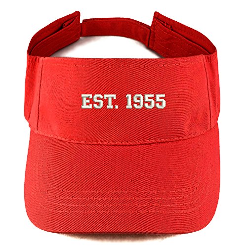 Trendy Apparel Shop EST 1955 Embroidered - 66th Birthday Gift Summer Adjustable Visor