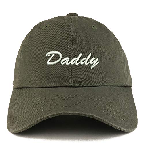 Trendy Apparel Shop Daddy Script Font Solid Adjustable Unstructured Dad Hat