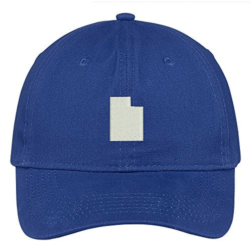 Trendy Apparel Shop Utah State Map Embroidered Low Profile Soft Cotton Brushed Baseball Cap