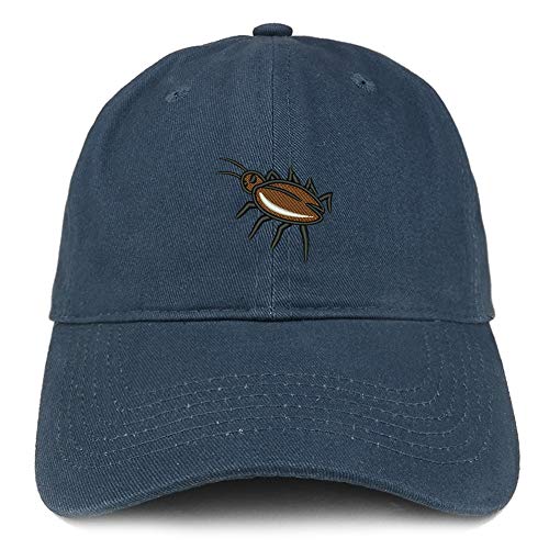 Trendy Apparel Shop Cockroach Embroidered Soft Crown 100% Brushed Cotton Cap