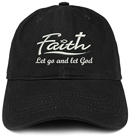 Trendy Apparel Shop Let Go and Let God Embroidered Brushed Cotton Dad Hat Ball Cap