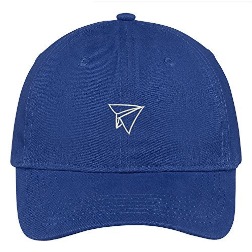 Trendy Apparel Shop Paper Air Plane Embroidered Soft Brushed Cotton Low Profile Cap