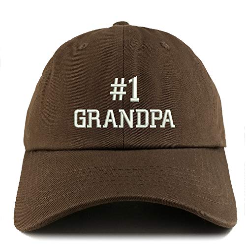 Trendy Apparel Shop Number 1 Grandpa Solid Adjustable Unstructured Dad Hat