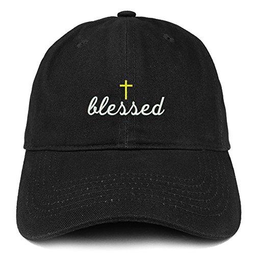 Trendy Apparel Shop Blessed Cross Embroidered Soft Cotton Dad Hat