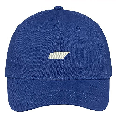 Trendy Apparel Shop Tennessee State Map Embroidered Low Profile Soft Cotton Brushed Baseball Cap