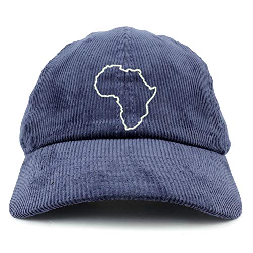 Trendy Apparel Shop Africa Map Outline Cotton Corduroy Unstructured Baseball Cap